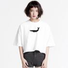 Whale Print Elbow Sleeve T-shirt
