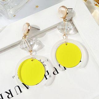 Plain Disc Drop Earring