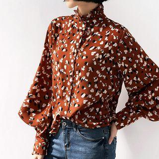 Puff Sleeve Print Shirt