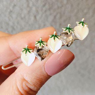 Strawberry Rhinestone Hair Clip