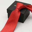Dotted Neck Tie (8cm) Red - One Size