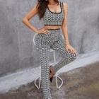 Set: Print Tank Top + High Waist Leggings