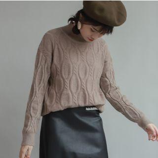 Turtleneck Sweater Light Pink - One Size