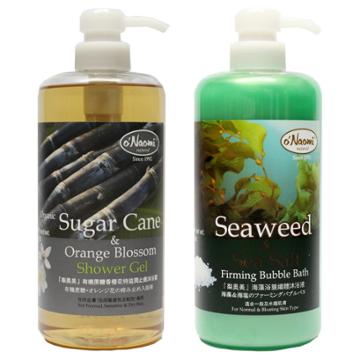 Onaomi - Bath Set : Sugar Cane & Orange Blossom Shower Gel 800ml + Seaweed & Sea Salt Firming Bubble Bath 800ml 2 Pcs