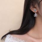 925 Sterling Silver Petal Fringed Earring 1 Pair - 925 Silver - As Shown In Figure - One Size