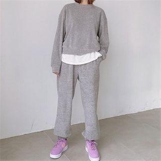 Cotton Sweatshirt & Sweatpants Set