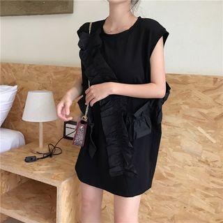 Ruffle Loose-fit Sleeveless Dress