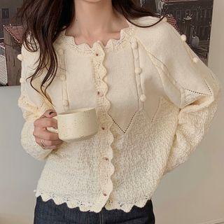 Bobble Paneled Cardigan