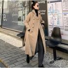 Double-breasted Wool Coat With Coat