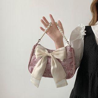 Bow Accent Lace Hand Bag