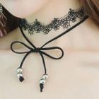 Lace Bow-accent Choker