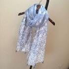 Printed Scarf Blue - One Size