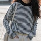 Oversize Striped Long-sleeve Top
