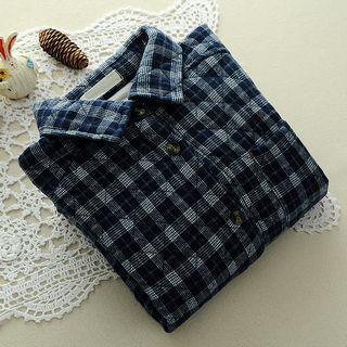 Quilted Plaid Shirt