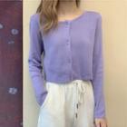 Knit Long-sleeve Cropped Cardigan