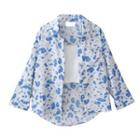 Set: Camisole Top + Floral Print Shirt