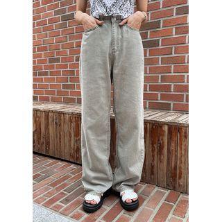 Semi Wide-leg Pastel Pants