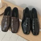 Strap Faux Leather Loafers