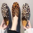 Leopard Print Lace-up Oxford Shoes