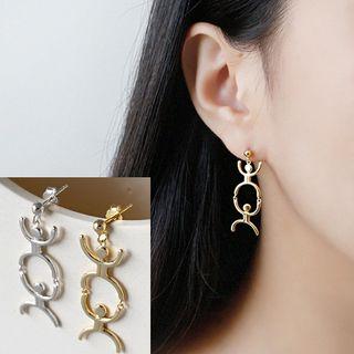 925 Sterling Silver Human Figure Dangle Earring