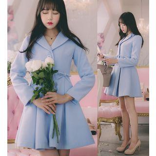 Bow Detail A-line Coat
