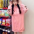 Paws Applique Hoodie Dress