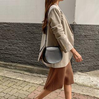 Single-breasted Woolen Blazer