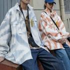 Tie-dye Print Stand-collar Jacket