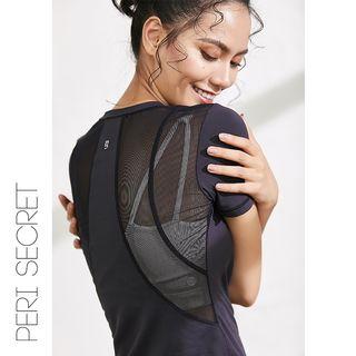 Short-sleeve Mesh Insert Sports T-shirt