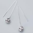 925 Sterling Silver Perforated Bead Dangle Earring 1 Pair - S925 Silver - One Size