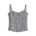 Patterned Crop Camisole Top