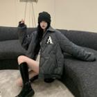 Letter Embordered Quilted Jacket