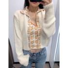 Floral Trim Cardigan