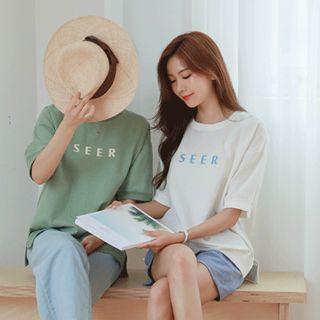 Seer Printed Linen Blend T-shirt