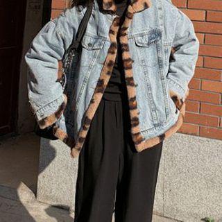 Denim Jacket Blue & Brown - One Size