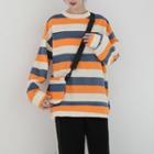 Set: Striped Sweatshirt + Crossbody Bag As Shown In Figure - One Size