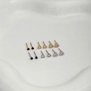 3 Pair Set: Heart Sterling Silver Earring (various Designs)