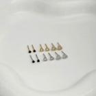 3 Pair Set: Heart Sterling Silver Earring (various Designs)