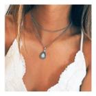 Waterdrop Layered Necklace As Shown In Figure - One Size