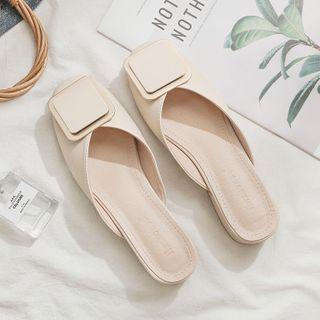 Buckle Chunky-heel Mules