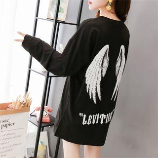 Wings Print Long-sleeve T-shirt