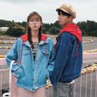 Couple Matching Hooded Denim Jacket