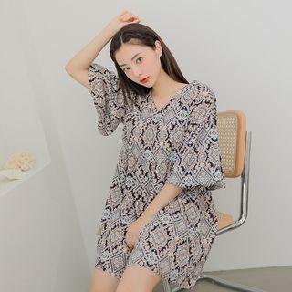 Bell-sleeve Boho Pattern Tunic