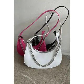 Plain Stitched Chain Hobo Bag
