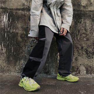 Fleece-lined Color Block Cargo Pants