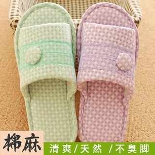 Button Detail Slippers