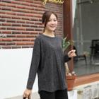 Round-neck Textured Boxy T-shirt