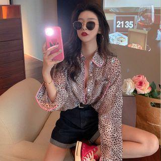 Leopard-print Loose Shirt As Shown In Figure - One Size