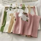 Flower-accent Camisole Top