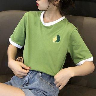 Avocado Print Short-sleeve Ringer T-shirt